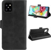 Voor Galaxy M60S / A81 / Note 10 Lite Double Buck Crazy Horse Business Mobiele telefoon Holster met Card Wallet Bracket-functie (zwart)