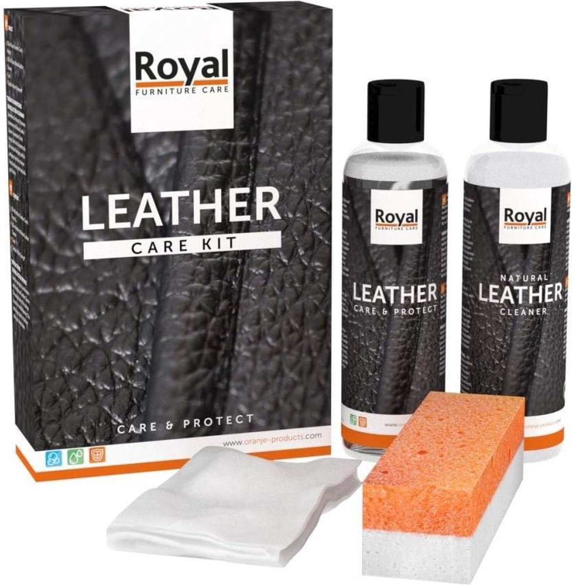 Royal furniture care - Leather Care Kit - Care & Protect - 2 x 75ml - royal furniture care