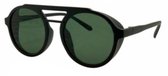 Kost Zonnebril 21-028 Unisex Rond Zwart/groen