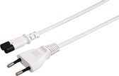 Hama Netvoedingskabel Euro Plug 1.5m Wit