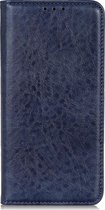 LG Velvet Hoesje - Mobigear - Cowboy Serie - Kunstlederen Bookcase - Blauw - Hoesje Geschikt Voor LG Velvet