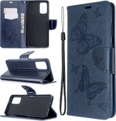 Mobigear Telefoonhoesje geschikt voor Samsung Galaxy S20 Plus Hoesje | Mobigear Butterfly Bookcase Portemonnee | Pasjeshouder voor 2 Pasjes | Telefoonhoesje voor Pinpas / OV Kaart / Rijbewijs - Blauw