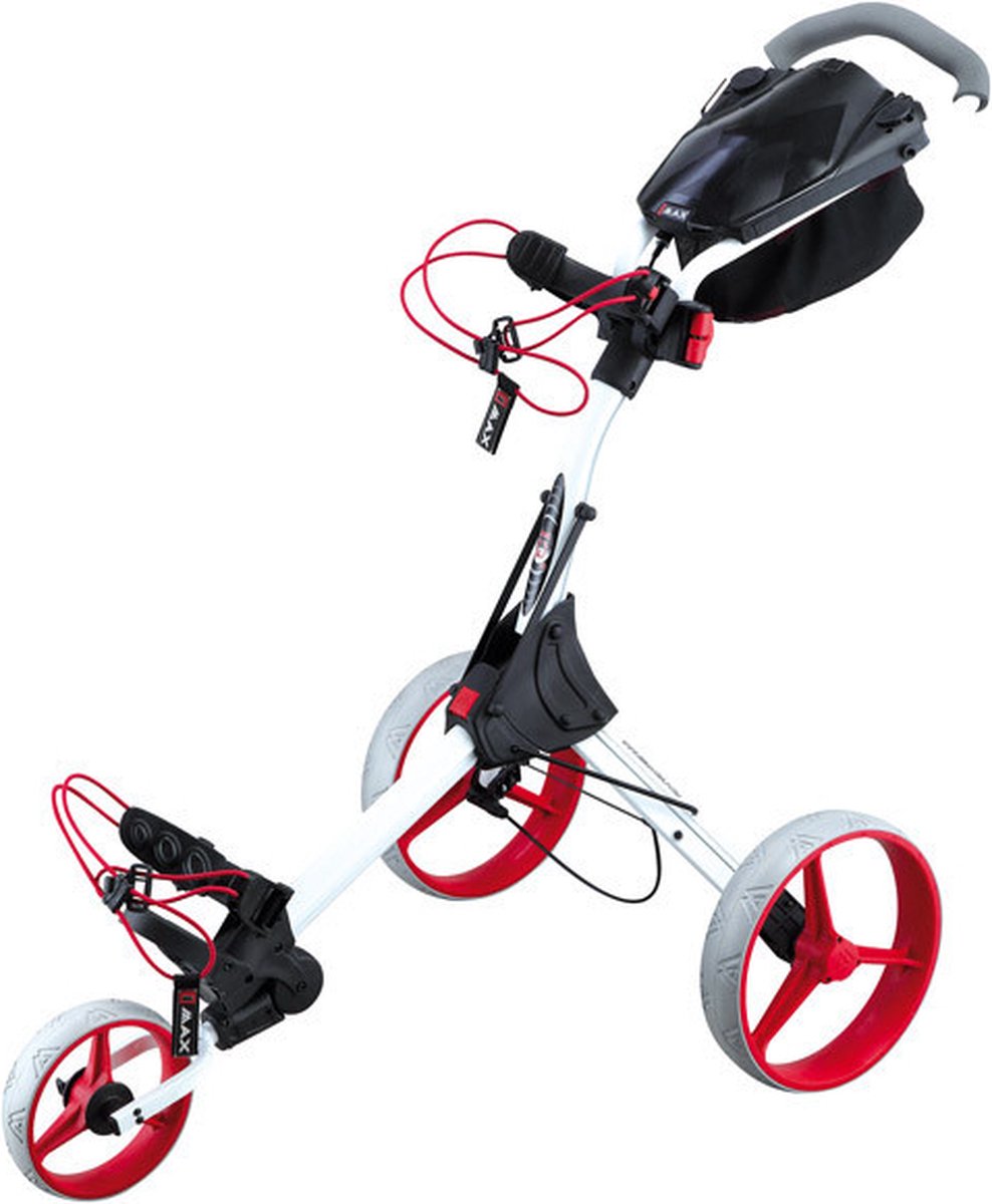 Big Max IQ+ golftrolley - golfkar (wit-rood)