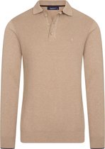 Ferlucci - Exclusieve Heren Trui met Polokraag - Pique - Beige