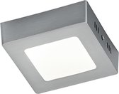 LED Plafondlamp - Plafondverlichting - Iona Zonin - 5W - Warm Wit 3000K - Vierkant - Mat Nikkel - Aluminium