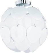 LED Plafondlamp - Plafondverlichting - Iona Pazel - E27 Fitting - Rond - Mat Chroom - Aluminium