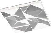 LED Plafondlamp - Plafondverlichting - Iona Trupoz - 45W - Aanpasbare Kleur - Vierkant - Mat Chroom - Aluminium