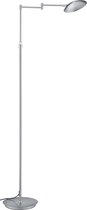 LED Vloerlamp - Iona Kalka - 10W - Warm Wit 3000K - Dimbaar - Rond - Mat Nikkel - Aluminium