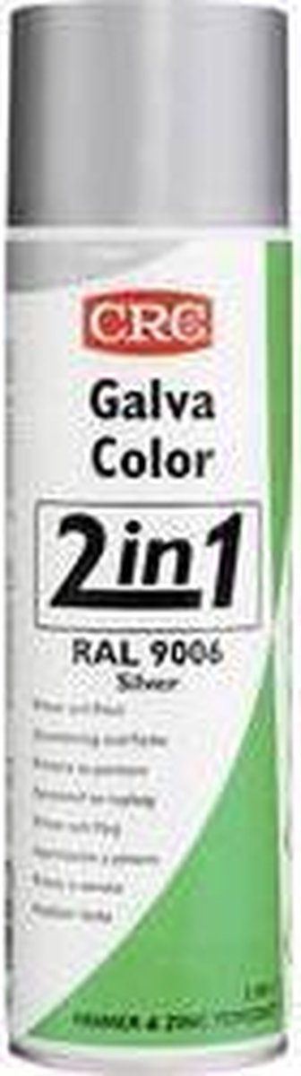 CRC 20584-HO GALVACOLOR Corrosiebeschermingslak met tweevoudige werking wit aluminium RAL 9006 500 ml
