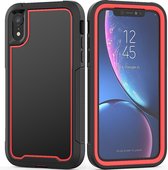 Voor iPhone XR Frame Series TPU + PC Stofdicht Krasbestendig Valbestendig Beschermhoes (rood)