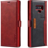 Voor Galaxy Note 9 LC.IMEEKE LC-001-serie PU + TPU kleuraanpassing frosted horizontale flip lederen tas met houder en kaartsleuf (rood)