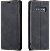 Voor Galaxy S10 Forwenw Dream Series Oil Edge Strong Magnetism Horizontal Flip Leather Case met houder & kaartsleuven & Wallet & Photo Frame (zwart)