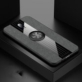 Voor OPPO R17 XINLI stiksels Textue schokbestendig TPU beschermhoes met ringhouder (grijs)