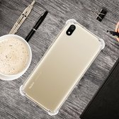 Voor Geschikt voor Xiaomi Redmi 7A vierhoekige anti-drop ultradunne transparante TPU-telefoonhoes (transparant)