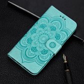 Mandala-reliÃ«fpatroon Horizontaal leren flip-hoesje voor iPhone 11 Pro, met houder & kaartsleuven & portemonnee & fotolijst & lanyard (groen)