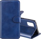 Voor Samsung Galaxy A71 ENKAY Hat-Prince horizontale flip lederen tas met houder & kaartsleuven en portemonnee (donkerblauw)