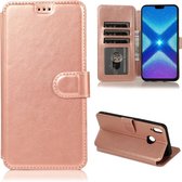 Voor Huawei Honor 8X Kalf Textuur Magnetische Gesp Horizontale Flip Leren Case met Houder & Kaartsleuven & Portemonnee & Fotolijst (Rose Goud)