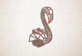 Line Art - Flamingo 3 - M - 90x54cm - Multiplex - geometrische wanddecoratie
