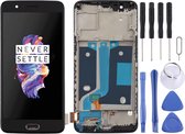 TFT-materiaal LCD-scherm en digitizer volledige montage met frame voor OnePlus 5 A5000 (zwart)