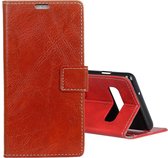 Retro Crazy Horse Texture Horizontale Flip Leather Case voor Samsung Galaxy S10 Plus, met houder & kaartsleuven & fotolijst (rood)