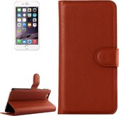 For iPhone 6 & 6s Litchi structuur horizontaal Flip lederen hoesje met houder & Card Slots & Wallet(zwart)