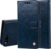 Business Style Oil Wax Texture Horizontal Flip Leather Case voor Xiaomi Mi 6, met houder & kaartsleuven & portemonnee (blauw)