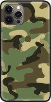 ADEL Siliconen Back Cover Softcase Hoesje voor iPhone 12 (Pro) - Camouflage