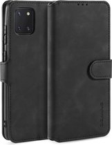 Voor Galaxy A81 / Note 10 Lite DG.MING Retro Oil Side Horizontal Flip Case met houder & kaartsleuven & portemonnee (zwart)