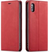 Forwenw Dream Series Oil Edge Strong Magnetism Horizontal Flip Leather Case met houder & kaartsleuven & Wallet & Photo Frame (rood) voor iPhone XS / X