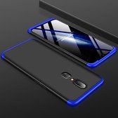 GKK Three Stage Splicing Full Coverage PC Case voor OPPO A9 (Zwart Blauw)