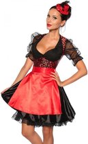 Atixo Kostuum jurk -2XL- Dirndl Oktoberfest Zwart/Rood