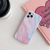 Voor iPhone 11 Pro Max Laser Marble Pattern TPU beschermhoes (Pink Floating Cloud)