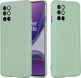 Voor OnePlus 8T / 8T + 5G Pure Color Vloeibare siliconen schokbestendige hoes met volledige dekking (groen)