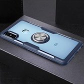 Krasbestendige TPU + acryl ringbeugel beschermhoes voor Xiaomi Redmi Note 5 (marineblauw)