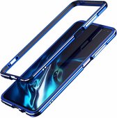 Voor Xiaomi Redmi K30 Aluminium schokbestendig beschermend bumperframe (donkerblauw zilver)