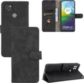 Voor Motorola Moto G9 Power Effen Kleur Huidgevoel Magnetische Gesp Horizontale Flip Kalfsstructuur PU Lederen Case met Houder & Kaartsleuven & Portemonnee (Zwart)