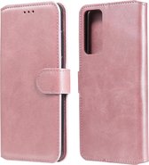 Voor Huawei Honor Play4 / Maimang 9 Klassieke Kalfsstructuur PU + TPU Horizontale Flip Leren Case, met Houder & Kaartsleuven & Portemonnee (Rose Goud)
