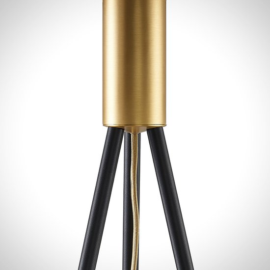 Lucande - lampadaire - 3 lumières - métal - H: 140 cm - E27 - , laiton brossé