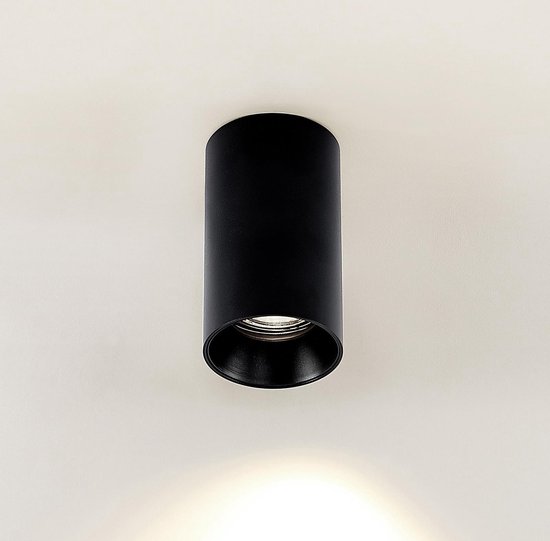 Arcchio - plafonnier - 1 lumière - aluminium - H: 10,5 cm - GU10 - noir