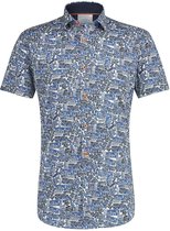 A fish named Fred- Shirt SS hippie letters blue - S-EU