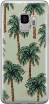 Samsung Galaxy S9 siliconen hoesje - Palmbomen - Soft Case Telefoonhoesje - Groen - Natuur