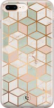 iPhone 8 Plus/7 Plus hoesje - Pastel Kubus - Soft Case Telefoonhoesje - Print - Multi