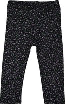 R Rebels | Katoenen baby legging | Zwarte bloemenprint | Maat 50