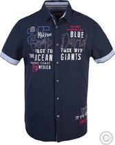 Camp David ® Fil à Fil shirt met korte mouwen "Face the Ocean", donkerblauw