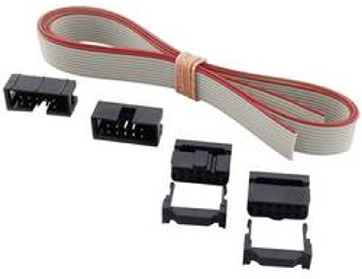 BKL Electronic 10122100 Pinconnectorset Met trekonlasting Rastermaat: 2.54 mm Totaal aantal polen: 10 Aantal rijen: 2 1