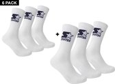 Starter - 6-Pack Crew Socks - 6 Paar sokken - 43 - 46 - Wit