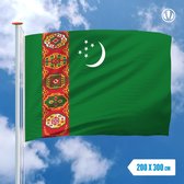Vlag Turkmenistan 200x300cm - Glanspoly