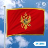 Vlag Montenegro 200x300cm - Glanspoly