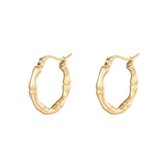 Bamboe Hoops Midi | Bamboe oorbellen | Bali Hoops | Goud