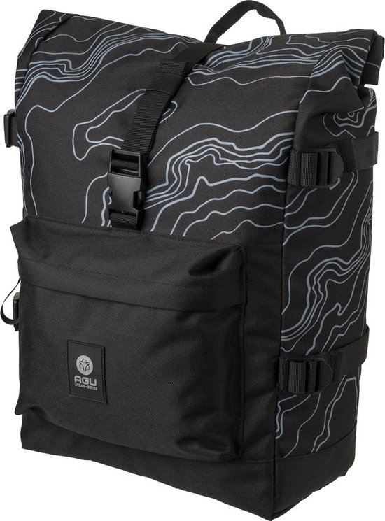 AGU H2O Roll-Top Sacoche Simple Urban Mountain - Zwart - 14 L